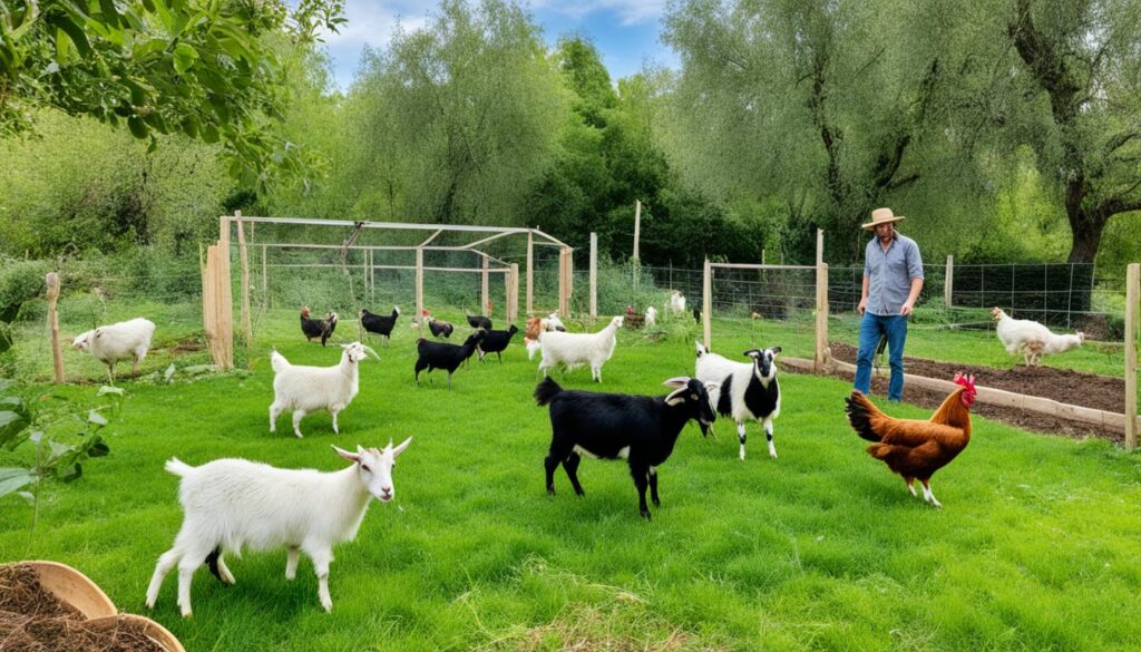 Integrating livestock in food forests