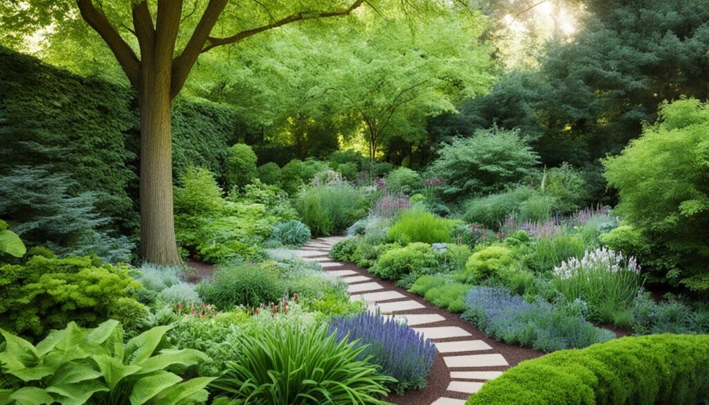 shade garden design